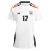 Camiseta Alemania Florian Wirtz #17 Primera Equipación para mujer Eurocopa 2024 manga corta